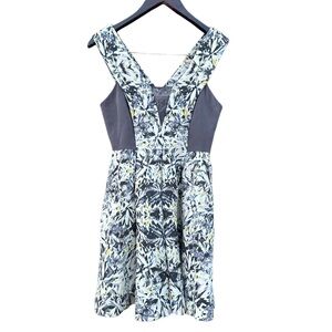 Rebecca Taylor Mini Dress | Grey Panel Prism Print Silk Multicolor Women's 2